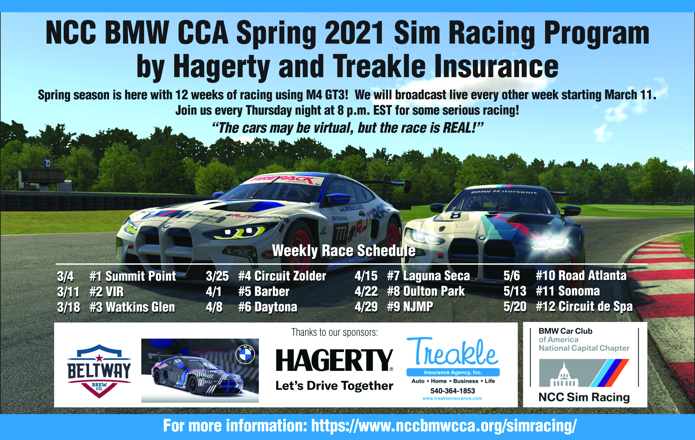 Bmw Cca Ncc Sim Series Spring 2021 National Capital Chapter Bmw Car Club Of America